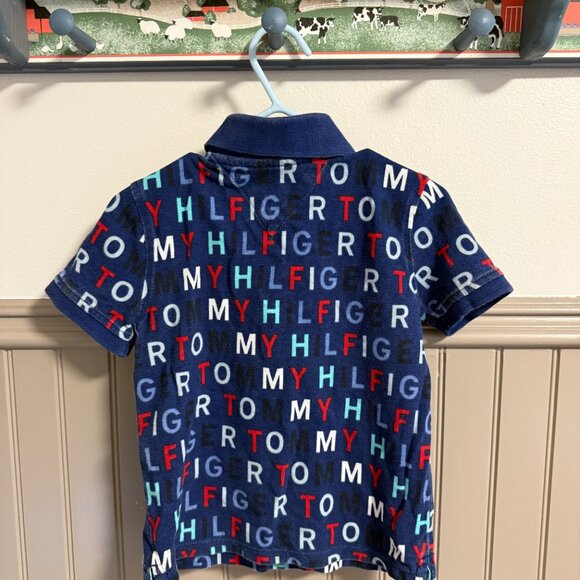 Tommy Hilfiger Short-Sleeve | 2T | Blue Polo with Branding - Picture 2 of 2